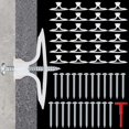 thumbnail image 1 of Juego de 25 anclajes for paneles de yeso, tornillos de pared con cavidad expansible autoperforantes de plástico y llaves for techos de paneles de yeso, 1 of 6