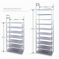 thumbnail image 5 of Zimtown 10 Tiers Shoe Rack with Dustproof Cover Closet Shoe Storage Cabinet Organizer, 5 of 10