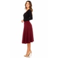 thumbnail image 3 of Women's Flared Lightweight Elastic Midi A-Line Skirt, Comfortable and Stylish Skirt, 3 of 8