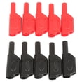 thumbnail image 1 of 10 Piezas De 4 Mm Conectores De Seguridad Roja De Seguridad Negra De Enchufe De Plátano Apilables Totalmental Aislables Para Conexiones De Soldadoura De Pruebas Eléctricas, 1 of 7
