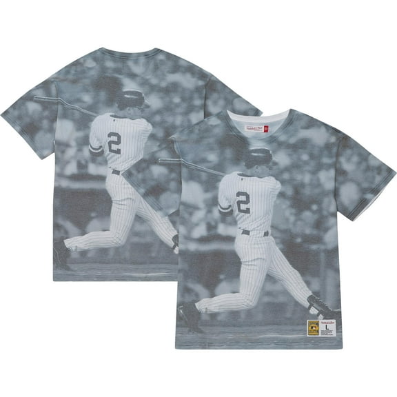 Men's Mitchell & Ness Derek Jeter New York Yankees Cooperstown Collection Highlight Sublimated Player Graphic T-Shirt