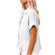 thumbnail image 5 of Craaazy Women's Oversized Short Sleeve Tunic Tops, Lightweight Casual Shirt, Collared Pocket Blouse with Ruffle Hem for Everyday Outfits Gifts, 5 of 9