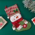 thumbnail image 2 of CuiLiyq Christmas Stockings, 3D Xmas Stockings Character Plush Santa, Snowman, Reindeer, for Christmas Tree, Xmas Holiday Party Decor Gift Treat Bags (Snowman), 2 of 2