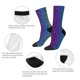 thumbnail image 4 of Fotbe Leopard Neon Rainbow Gradient Calcetas Largas con Estampado para Hombre y Mujer – Calcetas de Compresión Transpirables y Elásticas, Viajar y Uso Diario Talla 5-11, 4 of 6