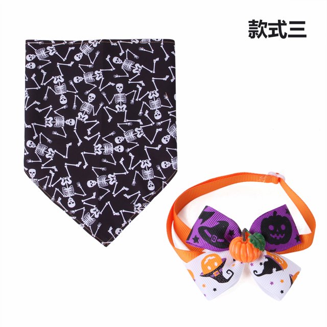 Halloween Pet Collars Adjutable Cat Collar Bowtie Bell + Pet Witch Hat Set