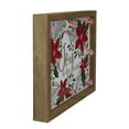 thumbnail image 2 of Northlight Lighted Wooden Frame Poinsettia "Joy to the World" Christmas Plaque - 11.75", 2 of 3