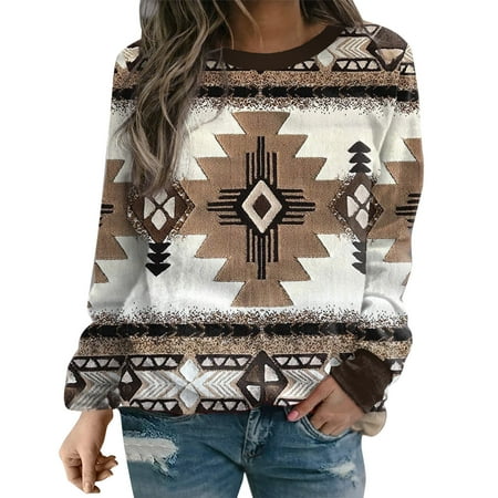 

Sweatshirts Women Trendy Womens Daily Print O Neck Sweatshirt Round Neck Fit Pullover Tops Casual Long Sleeve Workout Shirts Casual Loose Louse Light Lingerie Set