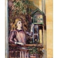 thumbnail image 2 of Cezanne, Paul 26x30 White Modern Wood Framed Museum Art Print Titled - Girl with Birdcage, 2 of 4