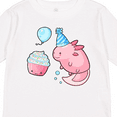 thumbnail image 4 of Inktastic Cute Axolotl Birthday with Cupcake Boys or Girls Long Sleeve Toddler T-Shirt, 4 of 5