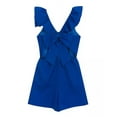 thumbnail image 2 of Rare Editions Big Girls 7-16 Flutter-Sleeve Open Tie Back Textured-Gauze Romper - Size 16, Royal, 2 of 2