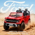 thumbnail image 3 of 24V Ride On Toys for Big Kids 2 Seater, Ford F150 Electric Car for Kids, Battery Powered Kids Ride On Car to Drive, Toddler Car with Bluetooth LED Light for Boys Girls 3-8, Red, 3 of 9