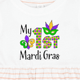 thumbnail image 4 of Inktastic My 1st Mardi Gras with Mask Girls Baby Dress, 4 of 5
