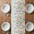 thumbnail image 6 of Colorful Flowers Table Runner - 48 Inch Long, Kitchen Dining Table Runner Dresser Scarves, Spring Leaves Floral Botanical Wood Grain Farmhouse Decor for Coffee Tables Wedding Party Banquet, 6 of 8