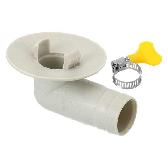 Uxcell 15mm Air Conditioner Drain Hose Connector, 1 Pcs Universal Drain Connector with Clamp, White Style 11