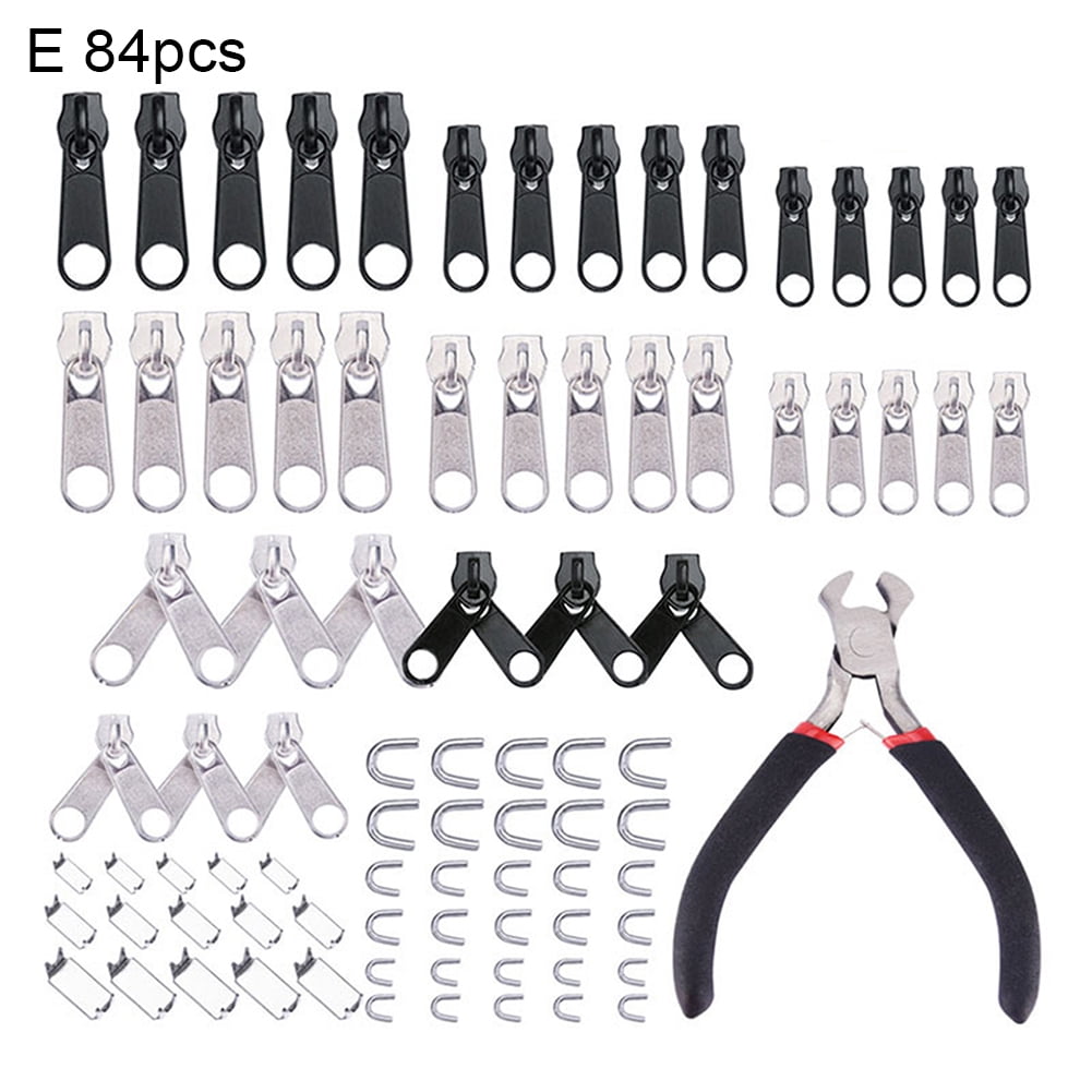Zipper Repair Kit Zipper Sliders Set with Pliers for Jackets Garment  Luggage