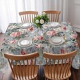 thumbnail image 3 of Vintage Spring Floral Table Cloth Waterproof Tablecloths, Summer Botanical Watercolor Tablecloth Dining Table Cover for Kitchen Party Tabletop Outdoor, Rectangle Tablecloth 52x70 Inch, 3 of 9