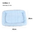 thumbnail image 2 of Acogedora y cálida colchoneta para patitas pequeñas, cama para perros y gatos de felpa suave en color azul S, 2 of 5