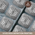 thumbnail image 6 of 3drose, Silver Snowflakes, Set of 8 Coasters - Soft, 6 of 7