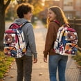 thumbnail image 2 of Yspwyqan Kids Backpack for School, Baseball Glove 17" Large Capacity Bookbag, Fits 15.6 Laptop, Adjustable Straps Casual Daypack for Middle School Travel Hiking, 2 of 7