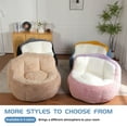 thumbnail image 6 of Oversized Bean Bag Chairs with Ergonomic Seat, Large Lounger Sofa with Portable Handle, Soft Fabric Couch with Shredded Sponge Filling, No Assembly Required, Blue, 6 of 9