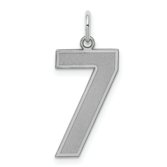 925 Sterling Silver Number 7 Pendentif Pendentif Breloques