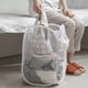 thumbnail image 5 of Bud Mesh Pop Up Cesto de ropa sucia, Cesto de ropa plegable portátil para habitación de niños, dormitorio universitario o viaje, plegable para almacenamiento, blanco Ormromra WMPH-1016, 5 of 7