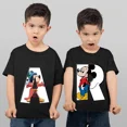 thumbnail image 2 of Nueva camiseta de algodón de alta calidad con combinación de letras de verano para niños, camiseta de manga corta con fuente ABCDEF de Disney Mickey Mouse, 2 of 5