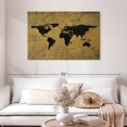 thumbnail image 2 of Elephant Stock Aged World Map Xix Wall Art - Horizontal Canvas Wall Art - Living Room Wall Decor - Map Canvas - Green And Black Decor - 45" x 30", 2 of 4
