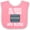 Pink and White, variant on Inktastic Mechanic Dad Funny Auto Boys or Girls Baby Bib