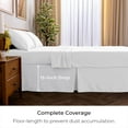 thumbnail image 2 of Mellanni Iconic Collection Pleated Microfiber Bed Skirt 15" Drop, Queen, White, 2 of 7