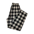 thumbnail image 3 of Pijamas de Franela a Cuadros de Algodón, Pantalón Largo Con Bolsillos, Para Hombre Corte Recto, 3 of 4
