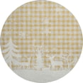 thumbnail image 2 of Addison Rugs Mayfield Premium Machine Washable Transitional Holiday Gold Round Rug, 8' x 8', 2 of 6