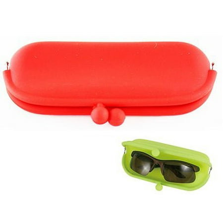 Red Colored Silicone Eyeglass Case