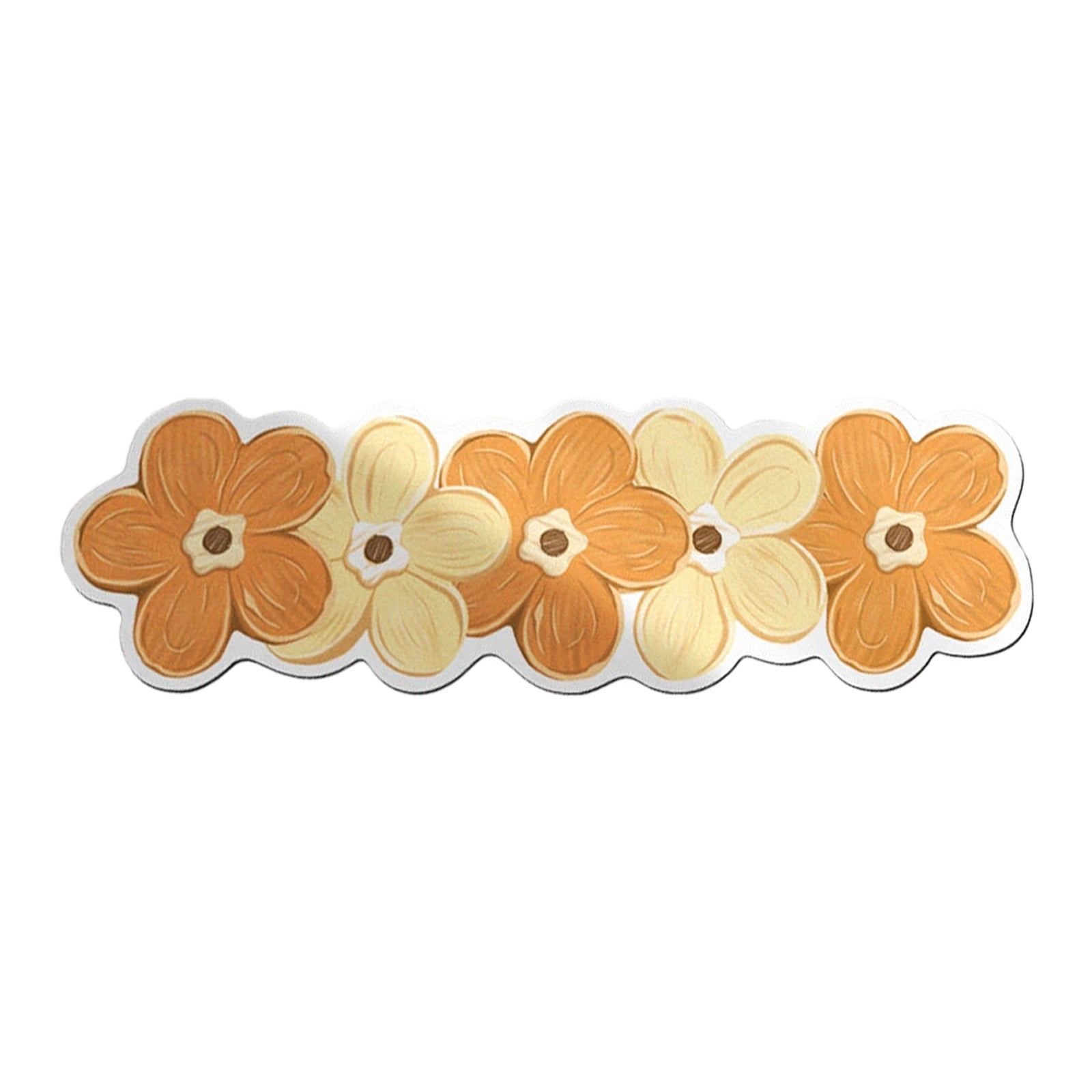 Flower Shaped Bath Rug, Non-Slip Water Absorbent Bathroom Mat, Super Cute Machine Washable Bathroom Rug, Small Round Floral Soft and Fluffy Bath Mat,