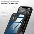 thumbnail image 4 of Compatible with iPhone 12 Case Full Body Clear Design with Built-in Screen Protector Shockproof Anti-Scratch Rugged Phone Case 360 Protective Cover for iPhone 12 6.1 inch, Black, 4 of 8