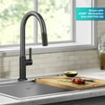thumbnail image 3 of KRAUS Oletto Single Handle Pull Down Kitchen Faucet in Matte Black / Spot Free Black Stainless Steel, 3 of 7