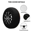 thumbnail image 2 of Sikiie Vibrant Picnic Food Spread PVC Leather Spare Tire Wheel Cover Spare Tire Cover, for Car Truck SUV Camper Trailer Universal Fit(14-17in)-15 inch, 2 of 6