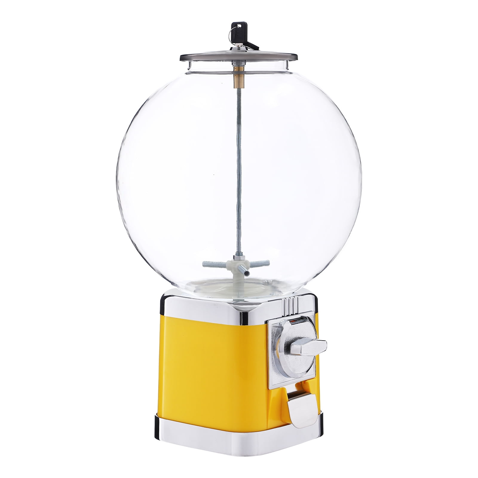 Vending Machine, 1 Dollar Twister Ball Dispenser, Commercial Big Capsule Twister Ball Candy Vending Machine w/2 Keys for Amusement Parks Hypermarkets Parks & Game Halls