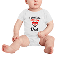 thumbnail image 2 of J'aime Mon Papa Croate Cœur Drapeau Mignon Cache-Couche pour Bébé Cache-Couche pour Bébé, 2 of 5