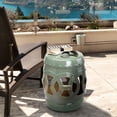 thumbnail image 2 of Outdoor Chairs , Water- And Breathable For All Seasons Ceramic Garden Furniture, 14" X 17" Stool, Knotted Ring Feature, 2 of 5