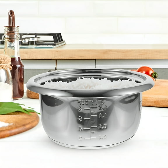ACDANC Stainless Steel Rice Cooker Inner Pot Non-Stick 3L Silver
