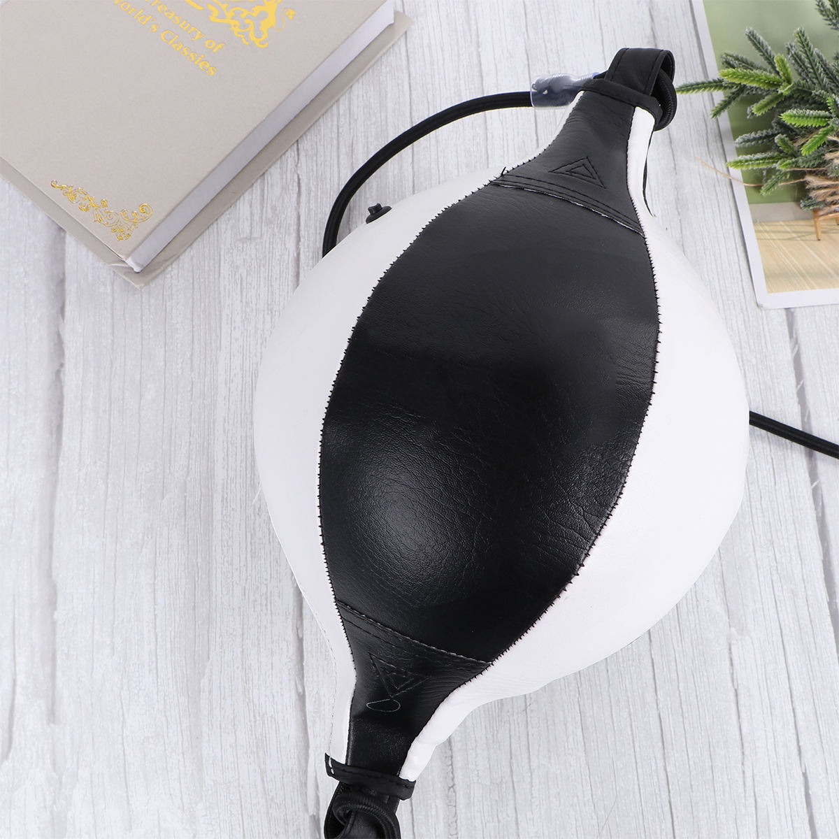 RENACLIPY Red Pear Shape Hanging Grip with PU Material for Home Workout and Training Equipment