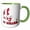 Green/White, variant on 3drose, the Flag of Denmark in the Outline Map of the Country and Name, Denmark., 11oz Mug