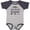 Baseball Heather and Navy, variant on Godmother Proposal Boys or Girls Baby Bodysuit