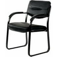thumbnail image 1 of Nicer Furniture Scratch Resistant with Arms And Sled Base Side Black Leather Guest Chair, 1 of 3