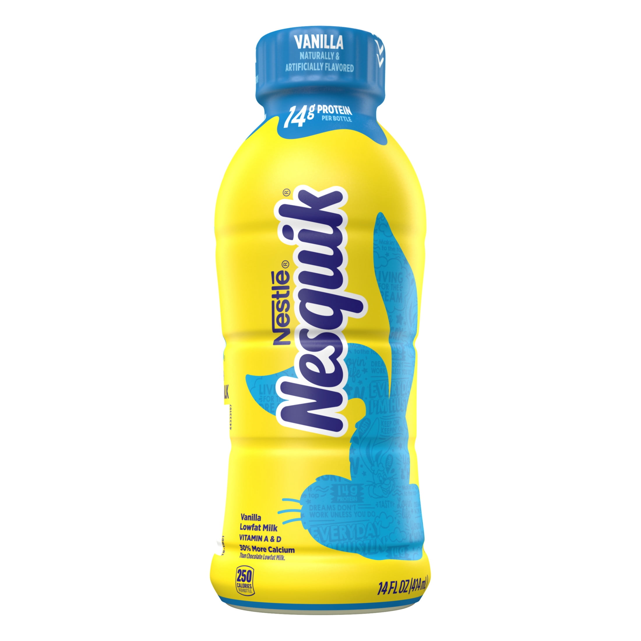 Nesquik Vanilla Flavored Low-Fat Milk, Ready to Drink Low-fat Milk,14 fl o 14 fl oz