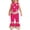 Hot Pink, variant on Ahabrexf Baby Girl Summer Outfit 1 Shoulder Strap Sleeveless Top and Pants 2-Pc Set for 0-3 Years Old