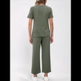 thumbnail image 4 of Conjunto Deportivo de Dos Piezas para Mujer, Informal, de Corta y Pantalón . Gris-Verde XXL, 4 of 5