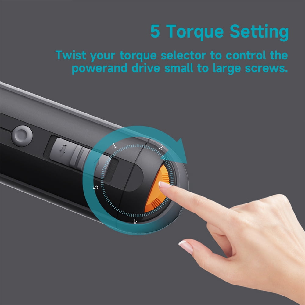 TOPTENG Electric Screwdriver Set, 3.6V 38-in-1 Multi-Function, 220RPM, 4N.m Torque, 2000mAh Li-Ion Battery with Charging Base and LED Lighting, Repair Tool for Electronics Phone Camera Laptop Watch