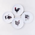 thumbnail image 2 of One Hundred 80 Degrees Farmhouse Animals Melamine "Paper" Plates, 9 Inch, Set of 4, 2 of 6